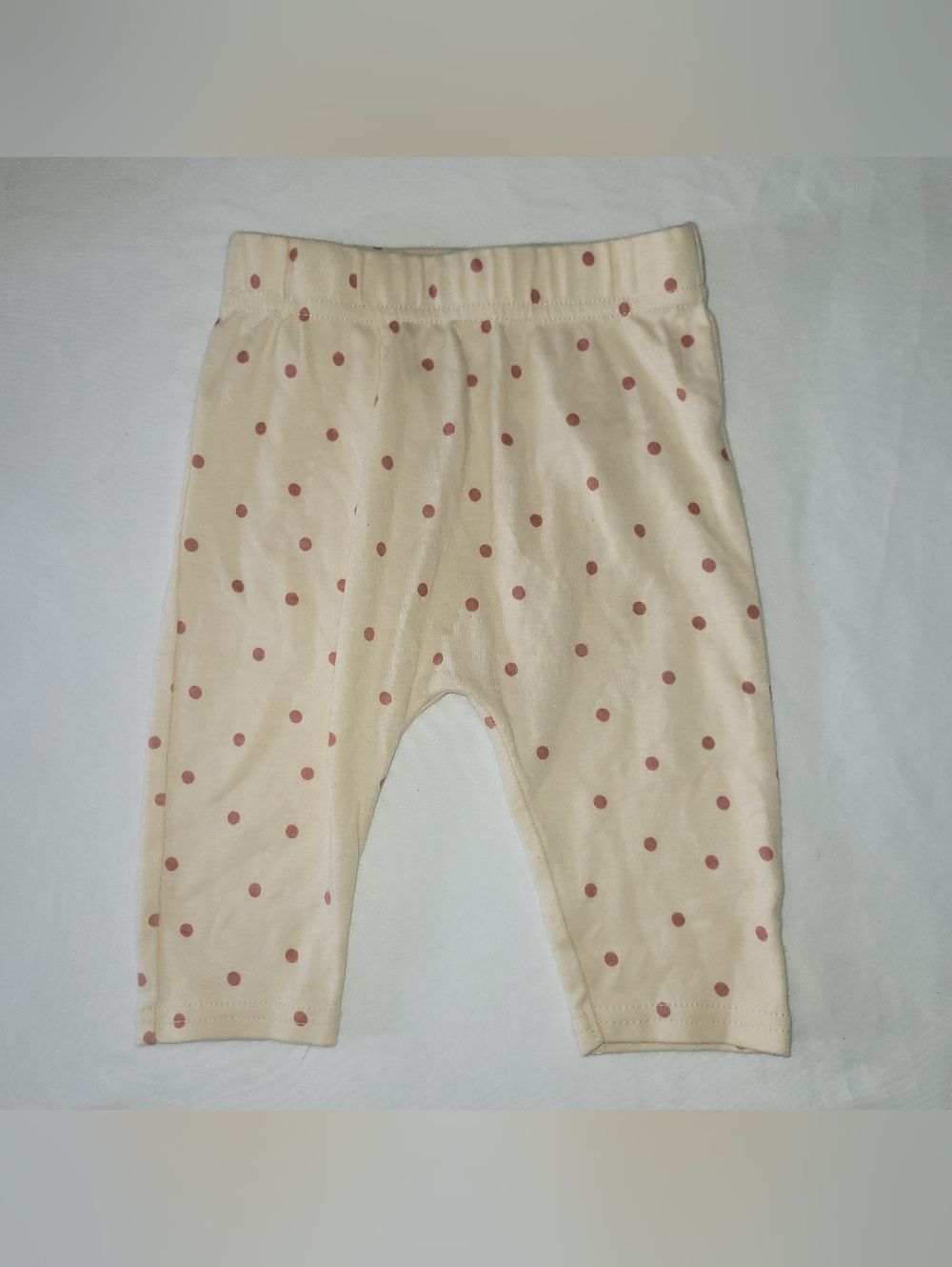 Tahari Baby Size 6-9 Months Cream with Pink Polka Dots Pants